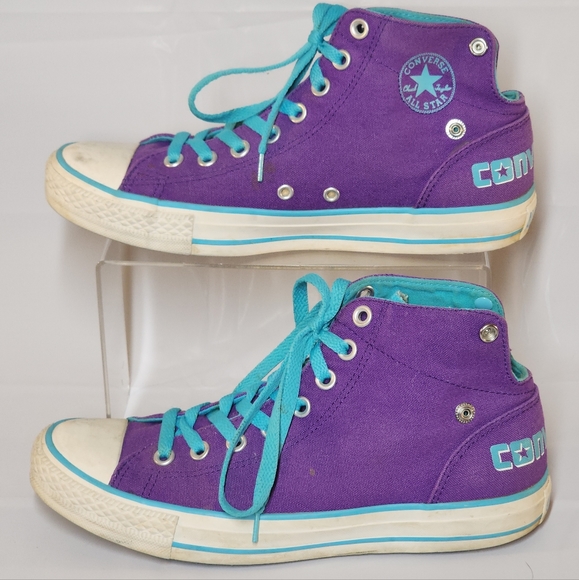 Converse All Star Snap Low Top Size 9.5 Teal and Purple (men's size 7.5) - Picture 3 of 14